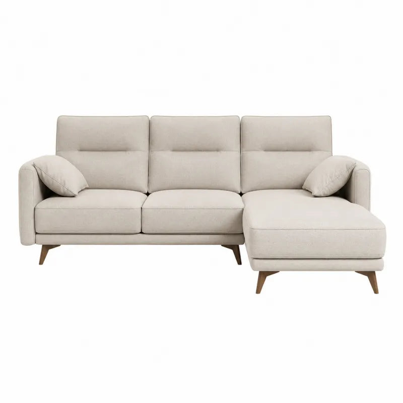 Sofa naro?na z tkaniny be?owa 250