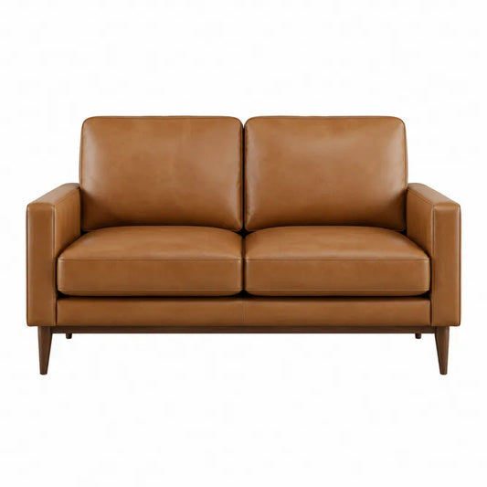 Dwuosobowa sofa sk¨®rzana br?zowa