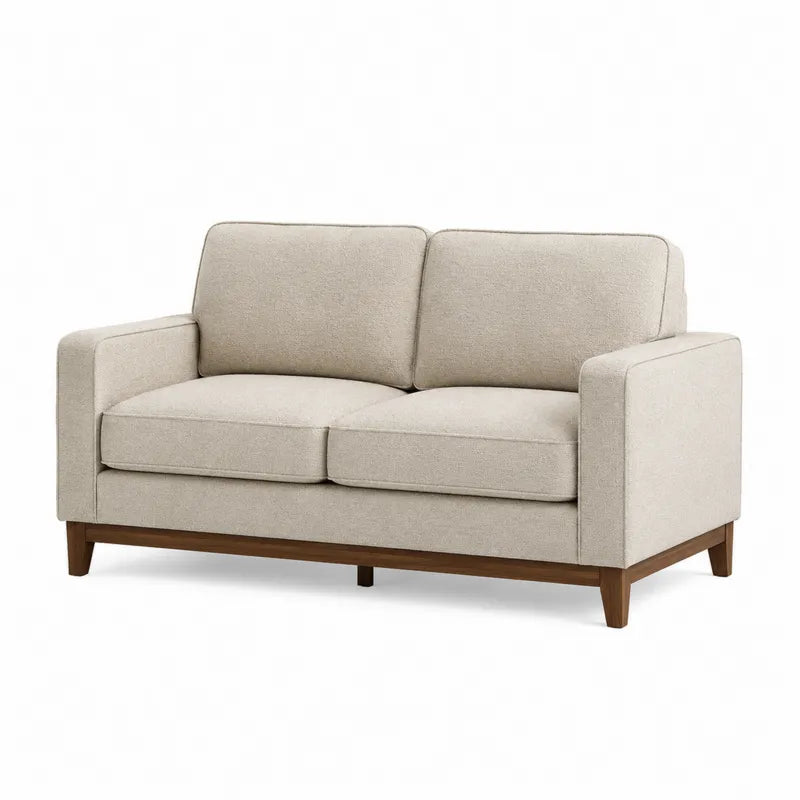 Sofa dwuosobowa be?owa tkanina