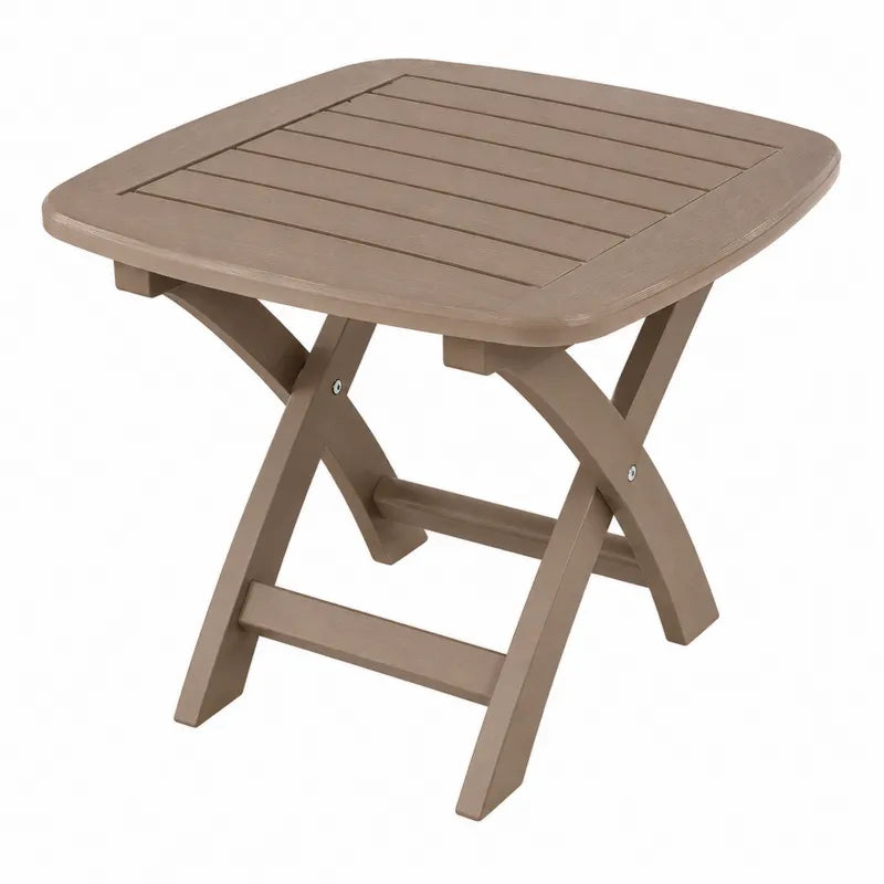St¨®? ogrodowy sk?adany z polipropylenu br?zowy 70x70x70