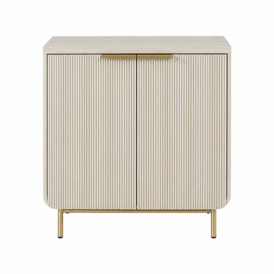 Szafka z podw¨®jnymi drzwiami, drewno MDF, be?owa, 80x40x90